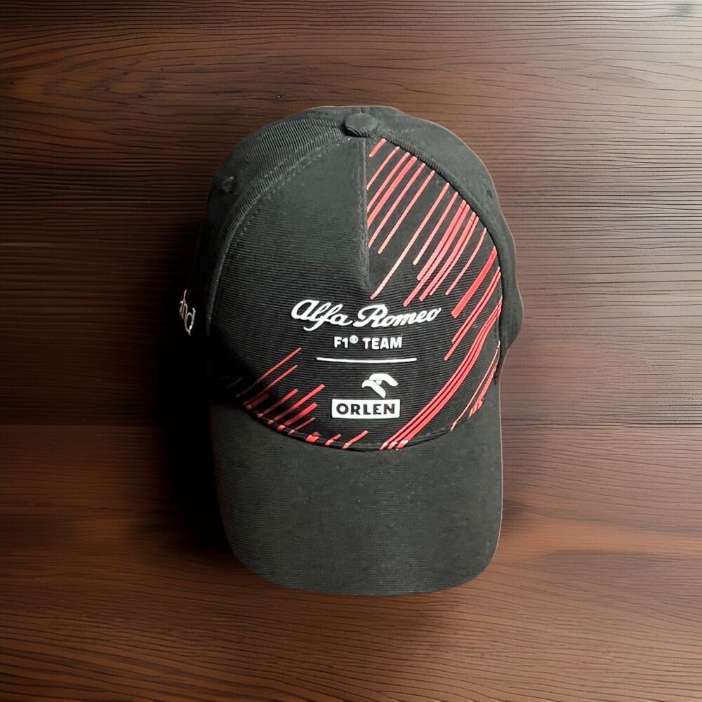 Alfa Romeo F1 Racing Hat Cap Strapback Black Mens Formula One